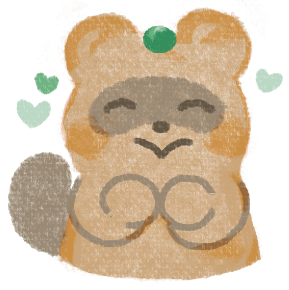 道の駅の感想を嬉しそうに喋るたぬき